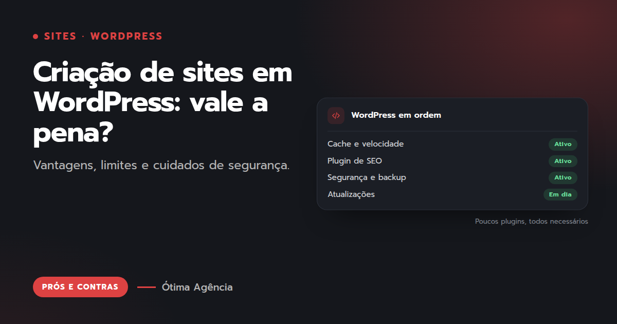 Capa do artigo: Criação de sites em WordPress: vale a pena?