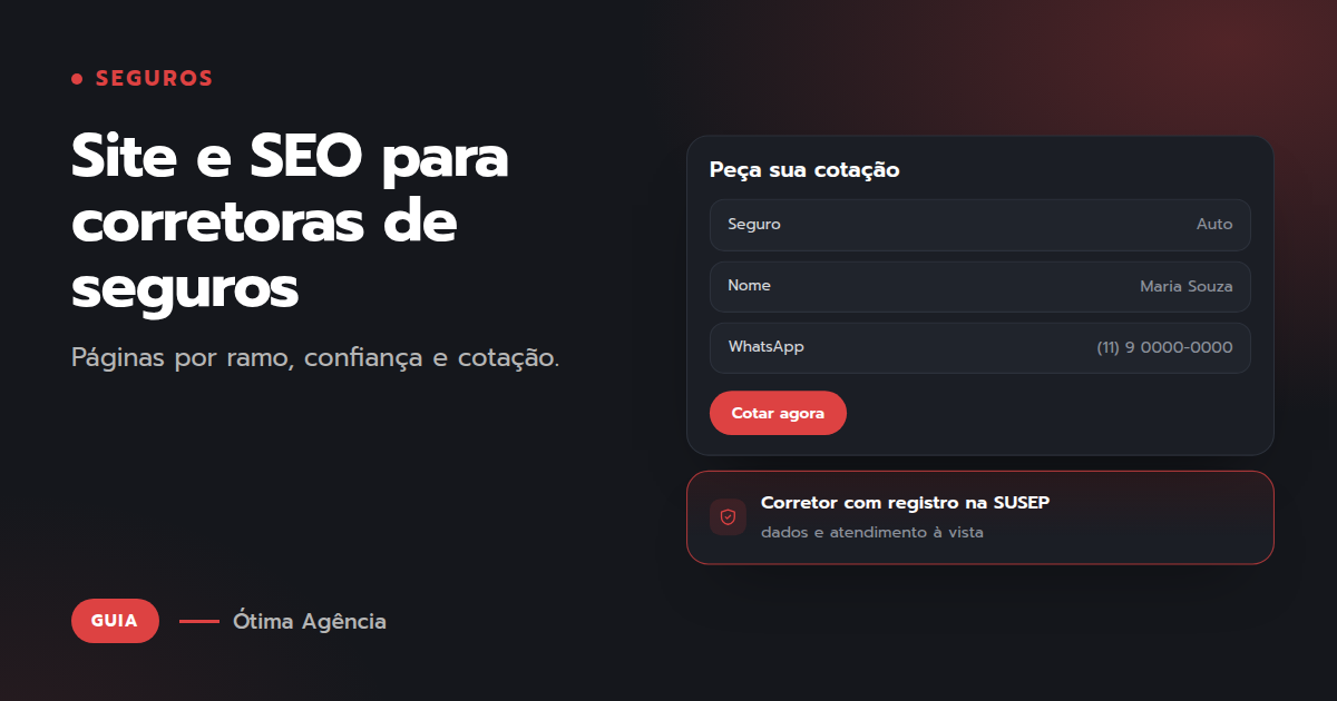 Capa do artigo: Site e SEO para corretoras de seguros