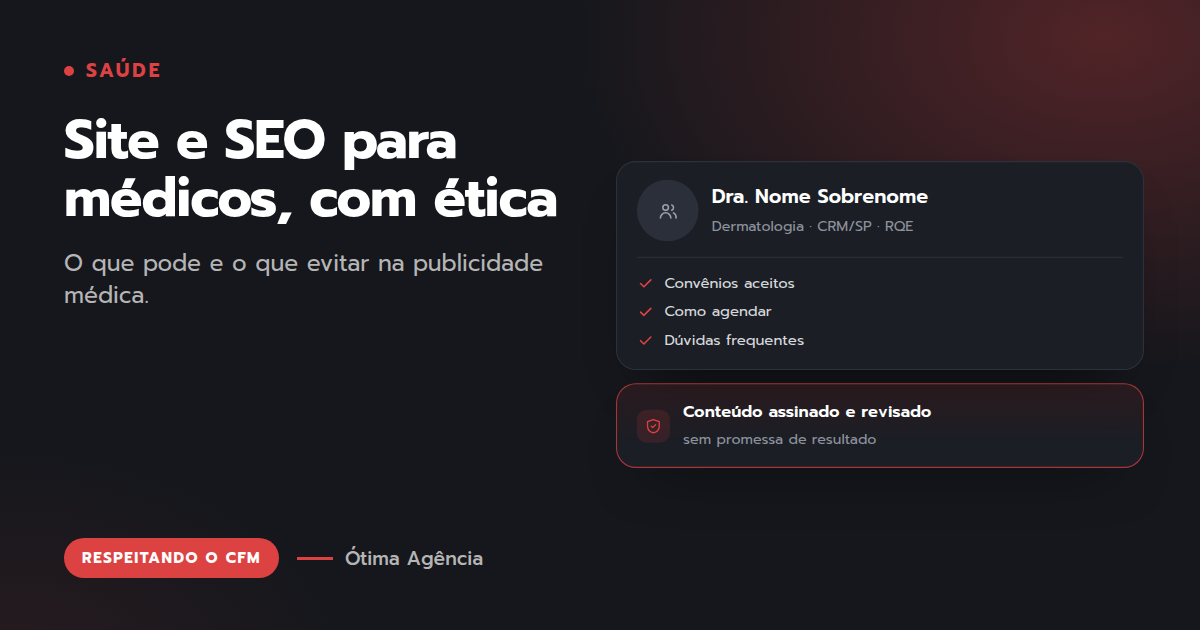 Capa do artigo: Site e SEO para médicos, com ética