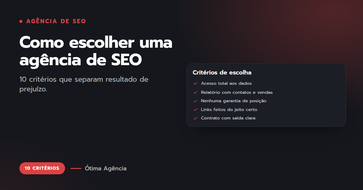 Capa do artigo: Como escolher uma agência de SEO
