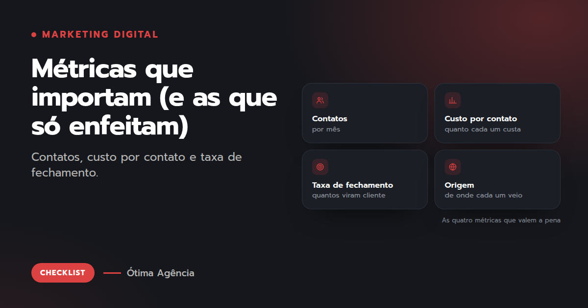 Capa do artigo: Métricas que importam (e as que só enfeitam)